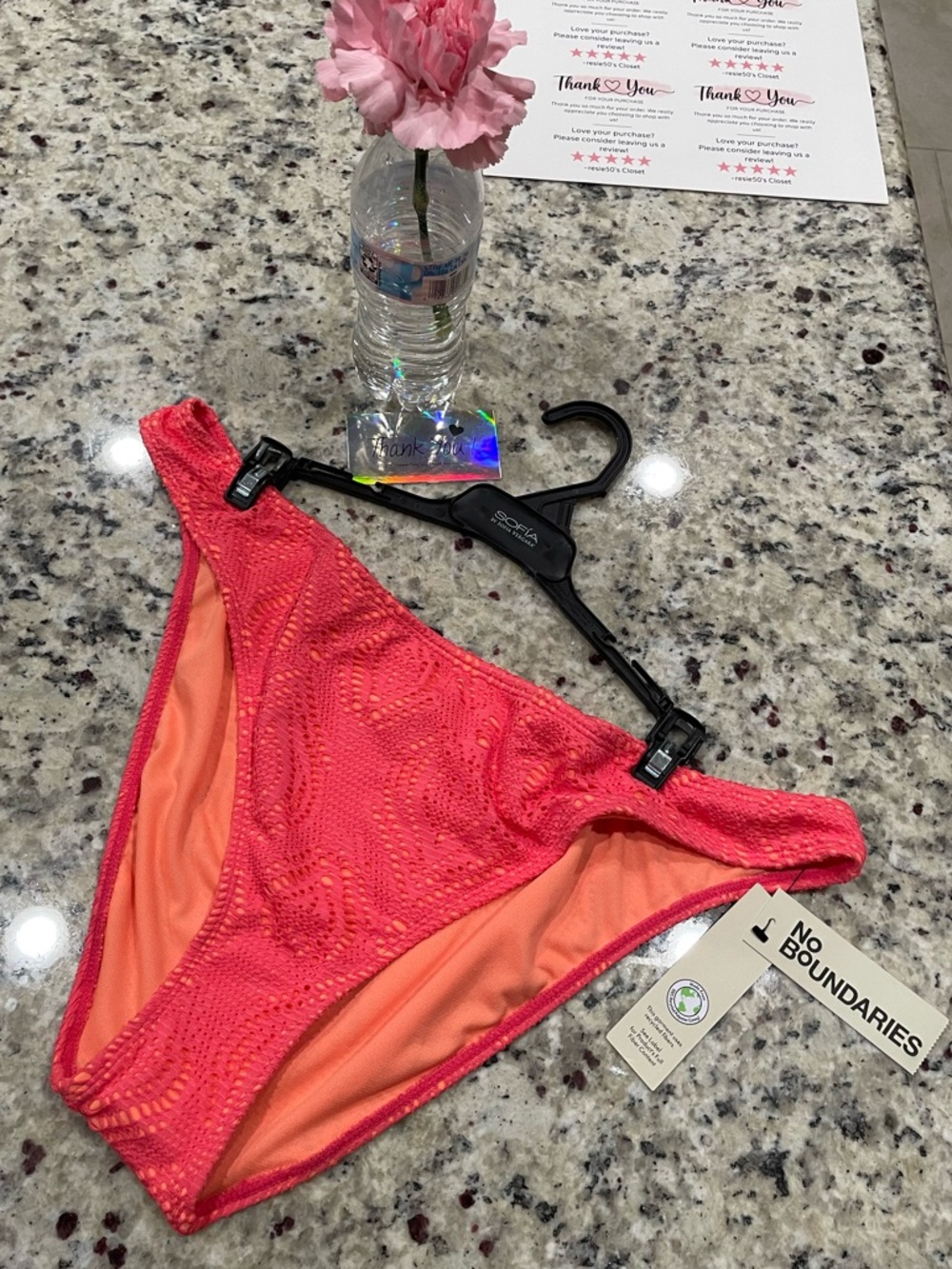 NWT~Brand New Coral Crochet Bikini Bottom | Textured Lace Swim Bottom SZ XXL(20)